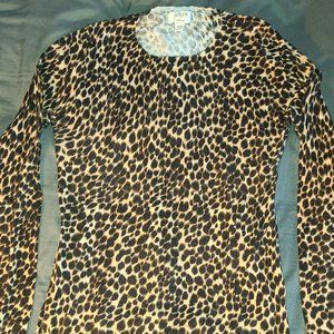 J. Crew Cheetah Print Teddie Sweater